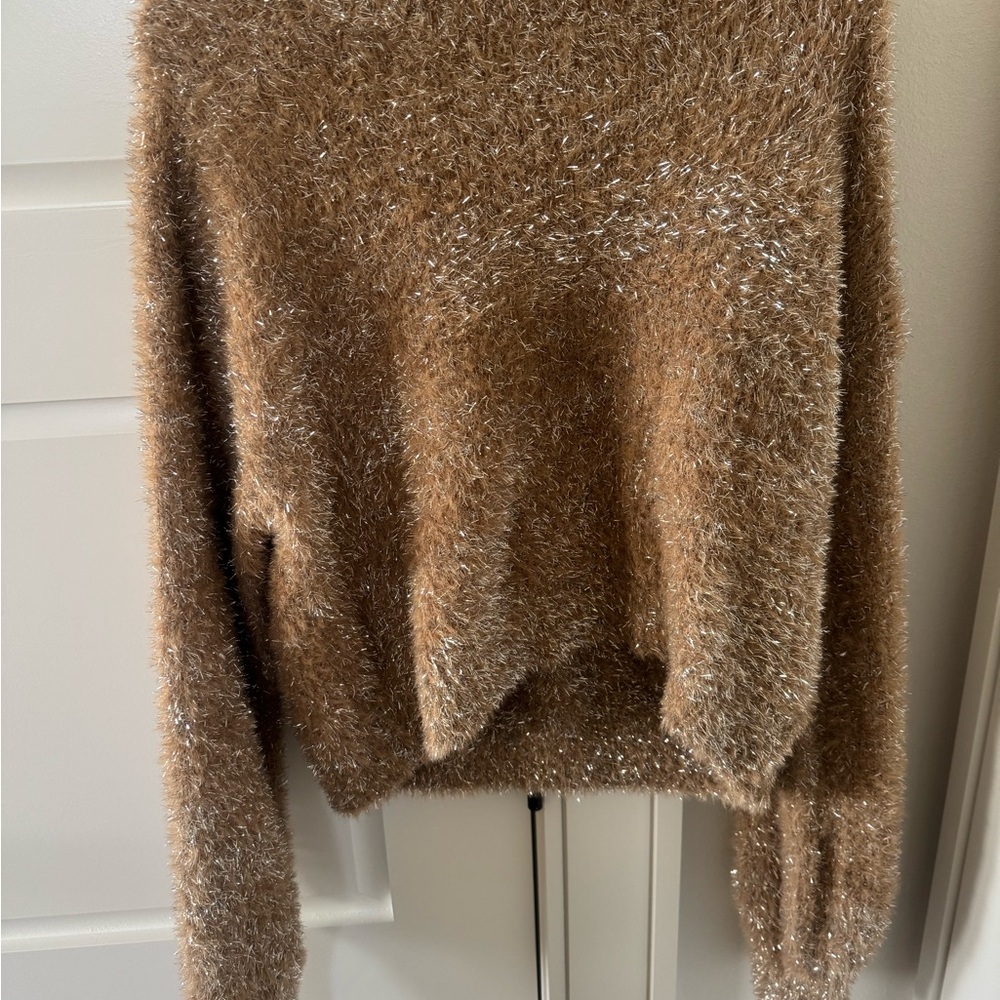 Cozy Brown Fuzzy Sweater